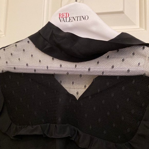 Red Valentino 100% silk black lace top (EU 46) - Picture 8 of 9